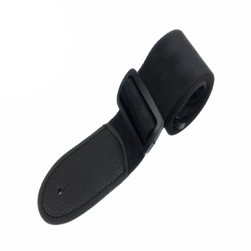 Pequeña correa para guitarra acústica de nylon de color negro