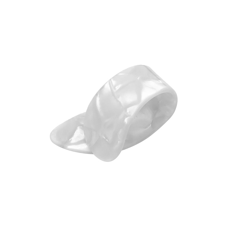 Púa de pulgar para guitarras acústicas, eléctricas o bajos - grosor de 1.2mm - color blanco