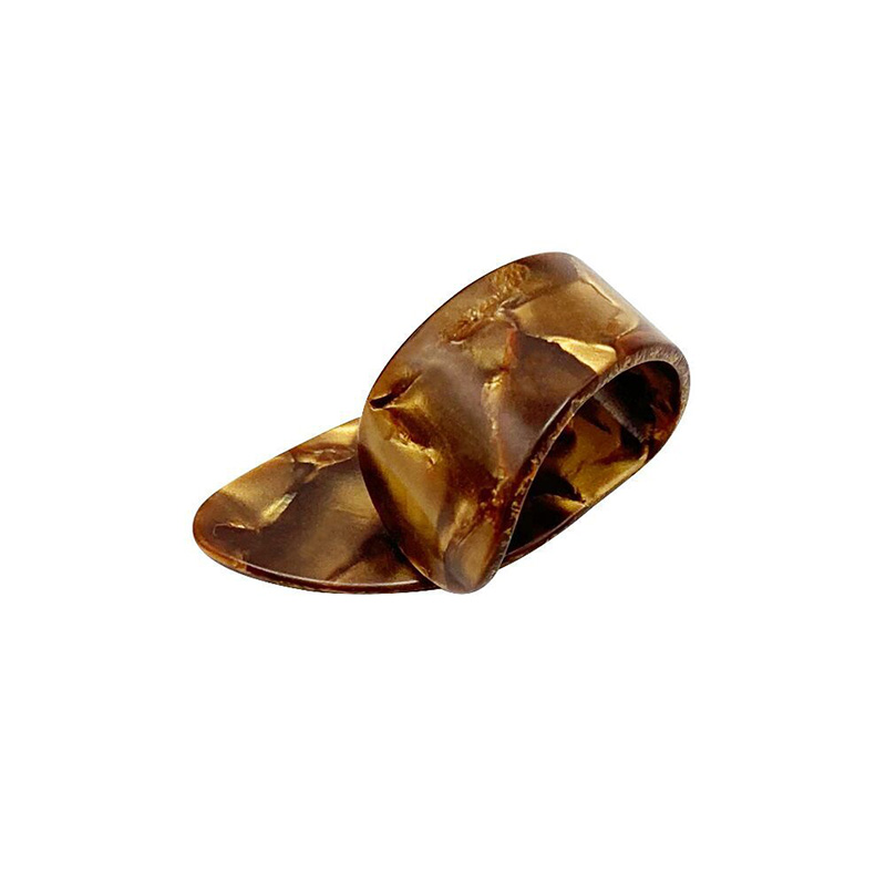 Púa de pulgar para guitarras acústicas, eléctricas o bajos - grosor de 1.2mm - color marrón
