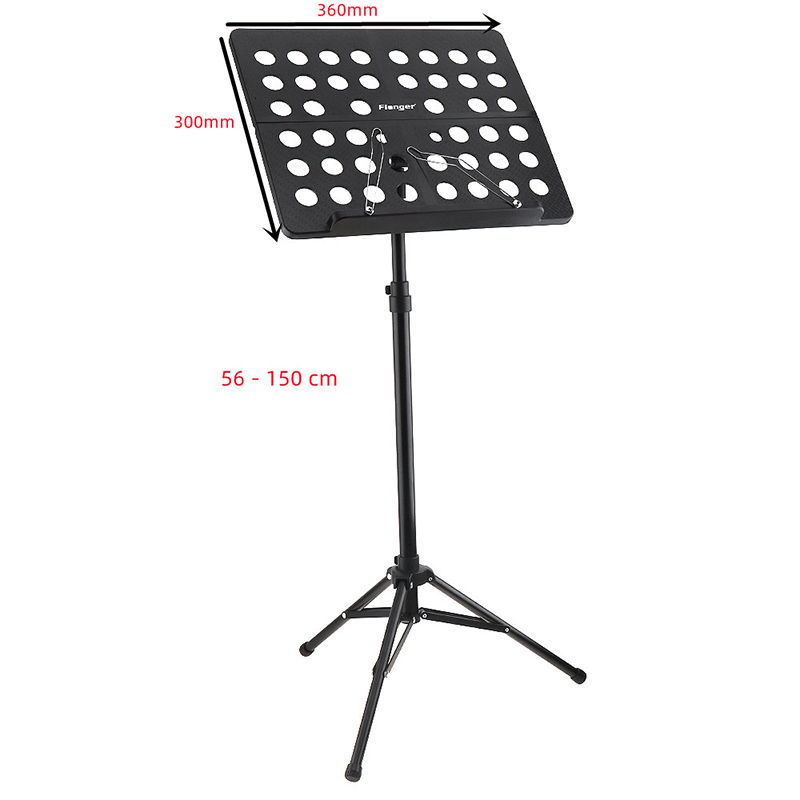 dimensiones Atril de guitarra plegable y ajustable - con bolsa de transporte - altura máxima 150 cm
