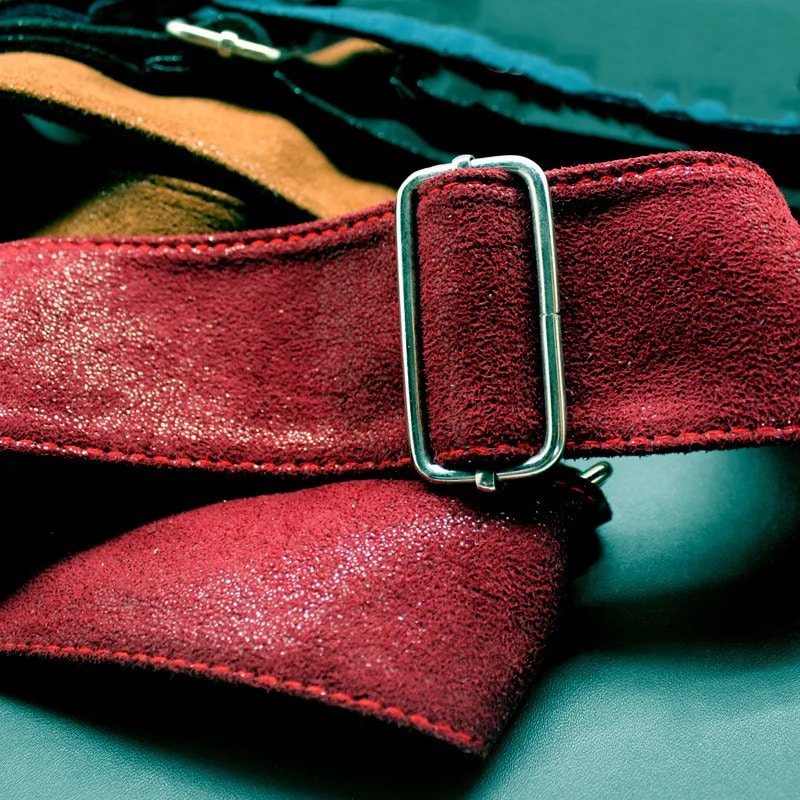 Correa delgada de cuero lavado en 4 colores - hebilla de ajuste