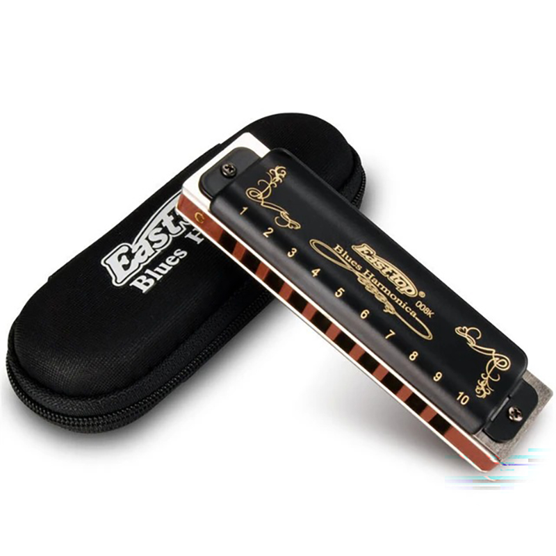 Harmonica diatonique noir brillant 7 accordages - clé B