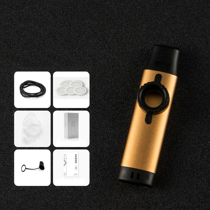 Kazoo recto de metal en 5 colores - color oro