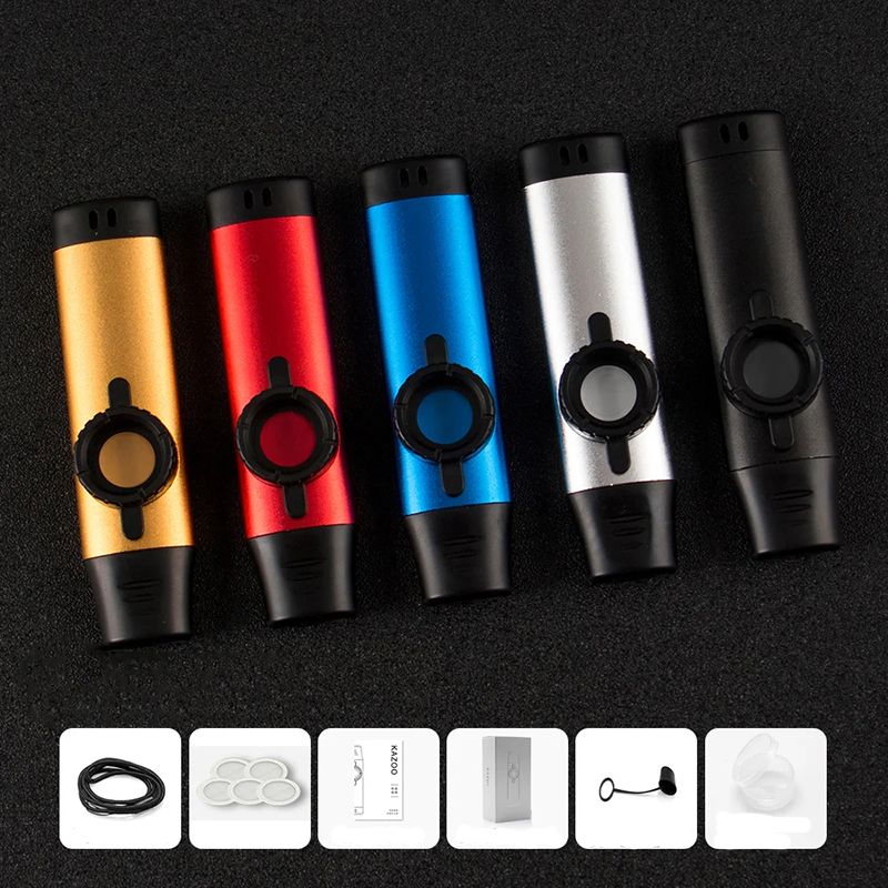Kazoo recto en metal de 5 colores