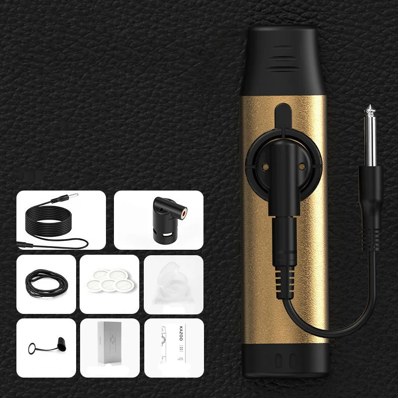 Kazoo eléctrico de aleación de aluminio - color oro