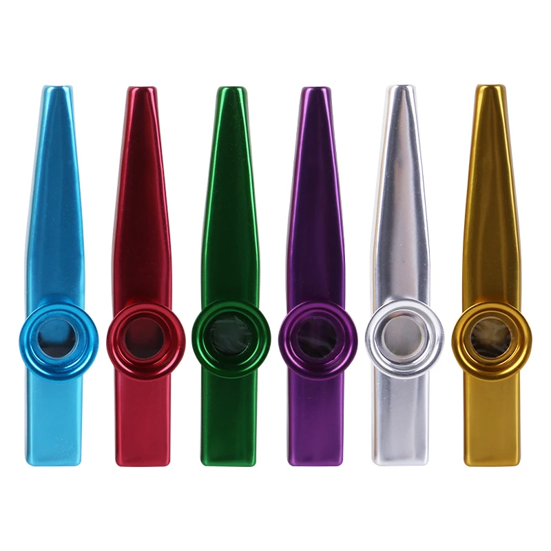 Kazoo de metal con estuche de almacenamiento - 7 colores