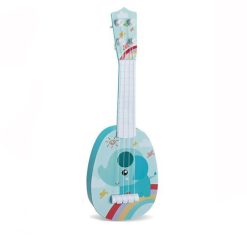 Vista general de la guitarra para niños 'Elefante Encantado Arcoíris' para los más pequeños!