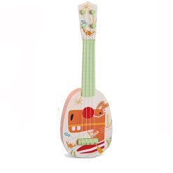 Vista general de la guitarra para niños 'Hippo Malin du Verger' para los más pequeños.
