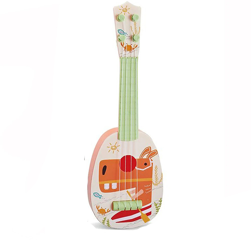 Vista general de la guitarra para niños 'Hippo Malin du Verger' para los más pequeños.