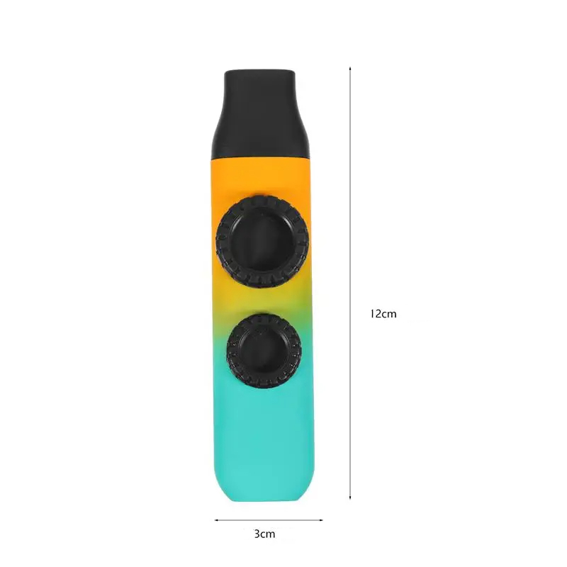 dimensiones de Kazoo arcoíris con dos aberturas para niños