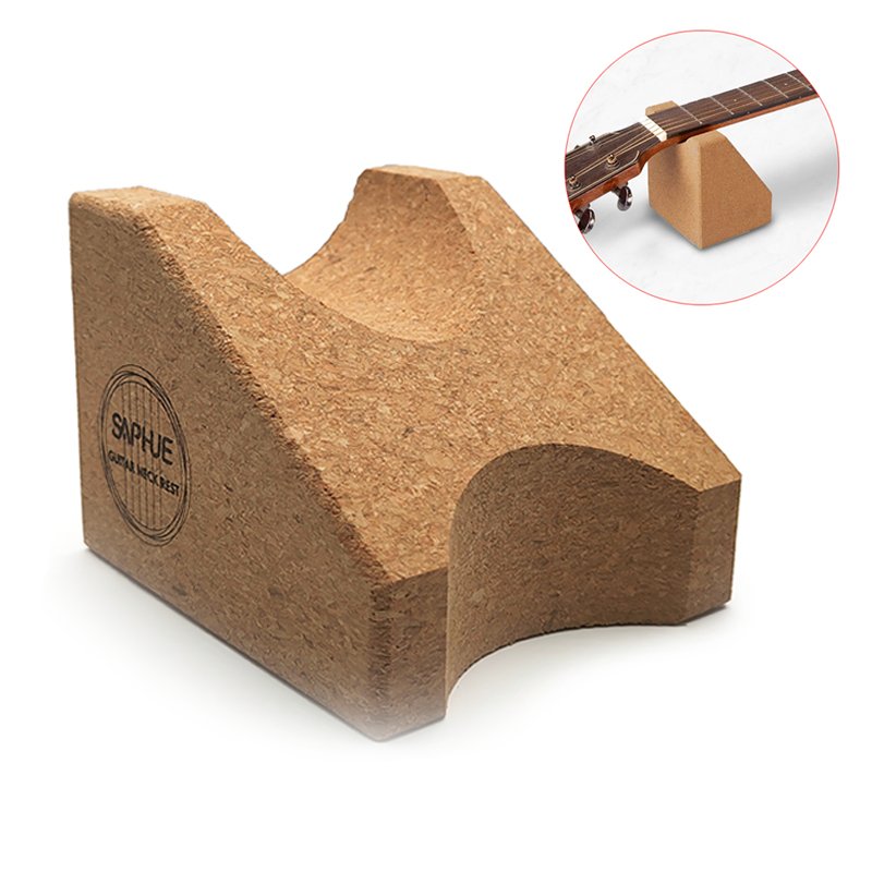Soporte Universal de Reposabrazos de Corcho para Guitarras Eléctricas, Guitarras Acústicas y Bajos