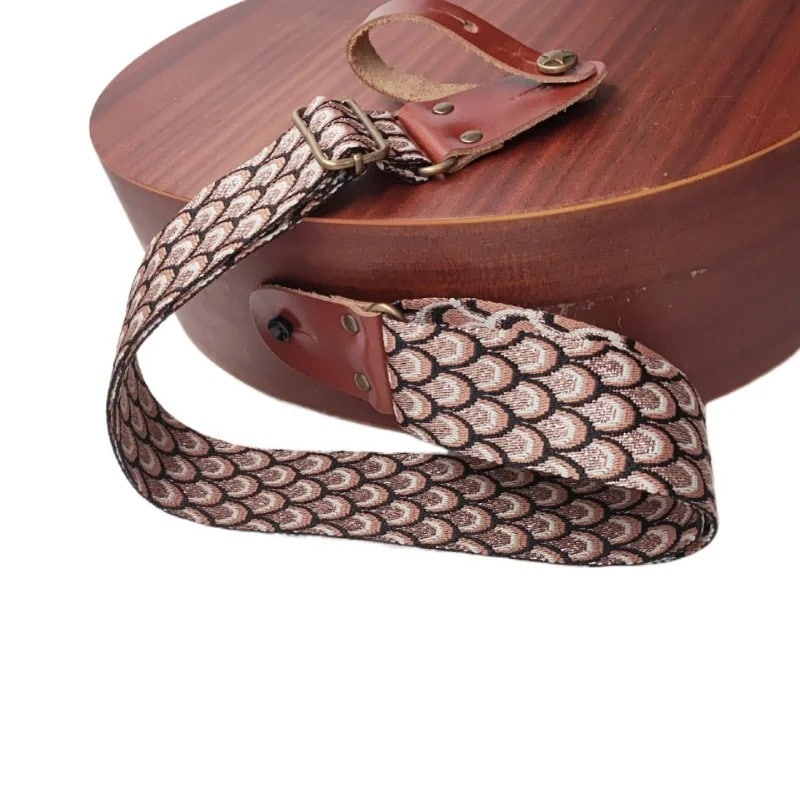 Correa de guitarra con estampado de escamas de peces - 4 colores a elegir