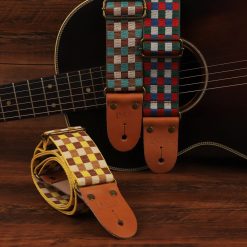 Correa de Guitarra Clásica con Motivo de Damero - 3 colores a elegir