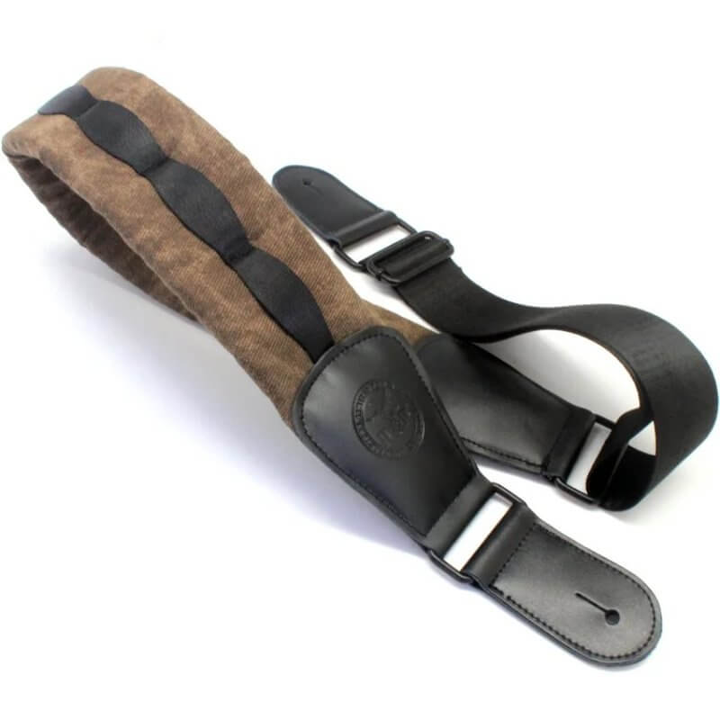 Correa de Bajo de Guitarra - Ancha y Súper Cómoda - marrón