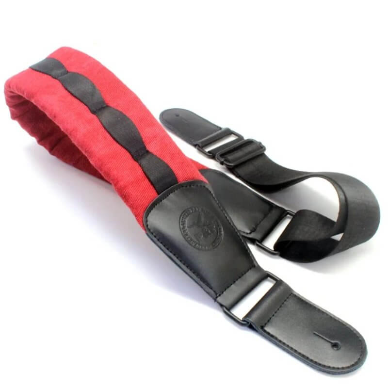 Correa de Bajo de Guitarra - Ancha y Súper Cómoda - roja