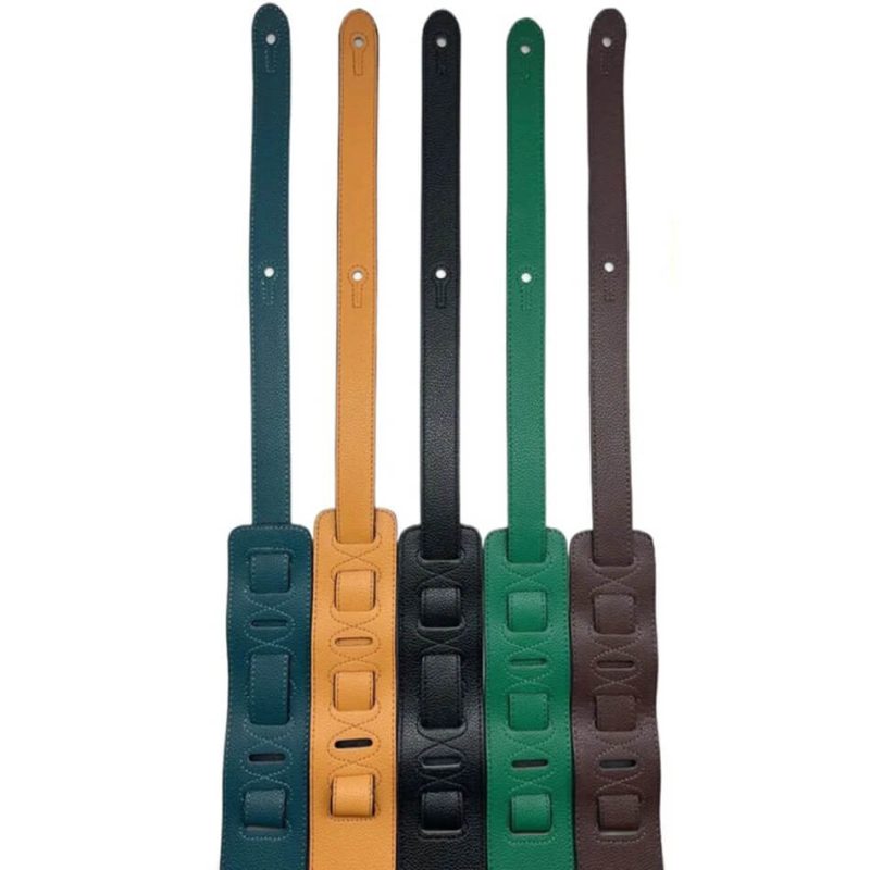 Correa de bajo de cuero suave ajustable detalles de ajustes