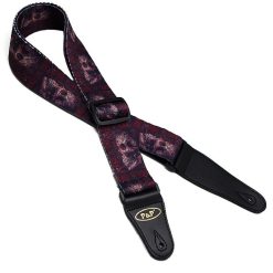 Correa de guitarra con estampado de calavera gótica