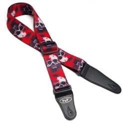 Correa de guitarra con estampado de calavera, cráneo de las tinieblas