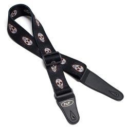 Correa de guitarra con estampado de calaveras, pequeñas calaveras mexicanas
