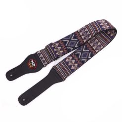 Correa de guitarra vintage con patrones étnicos indios