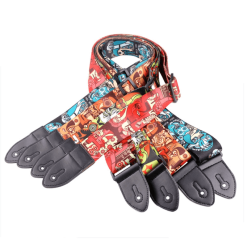 Correa para guitarra con diseño de máscaras y animales fantásticos - 4 colores a elegir