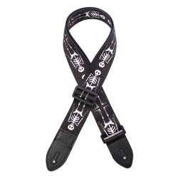 Correa para guitarra con cabeza de muerte esqueleto