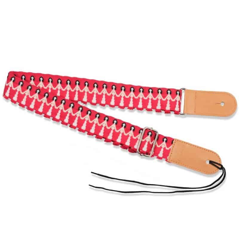 Correa para ukelele con diseño Vahiné Hawaii - color rojo