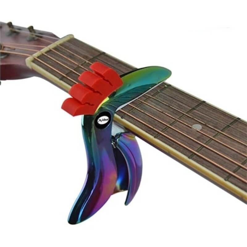 Capo de metal de aleación de zinc en forma de Tucán - colores multicolor