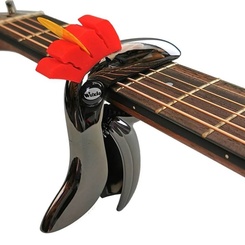 Capo de metal de aleación de zinc en forma de Tucán - colores negro
