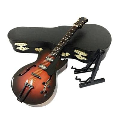 Guitarra Folk Miniatura - ¡Con estuche y soporte para guitarra! - 2 tamaños a elegir