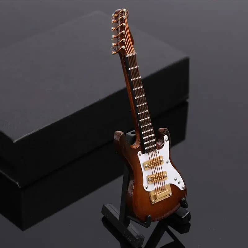 Guitarra Miniatura Guitarra eléctrica - color marrón