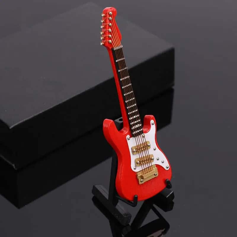 Guitarra Miniatura Guitarra Eléctrica - color rojo