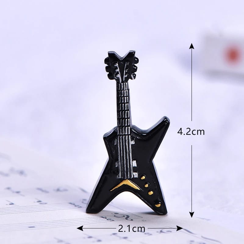 Miniatura de guitarra eléctrica estrella en color negro