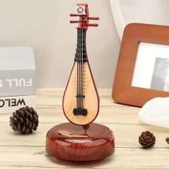 Miniatura de mandolina como caja de música rotativa