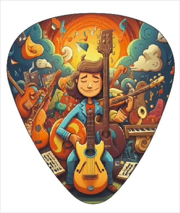 Púas de Guitarra Edición Artística - Paquete de 12 - diseño 1
