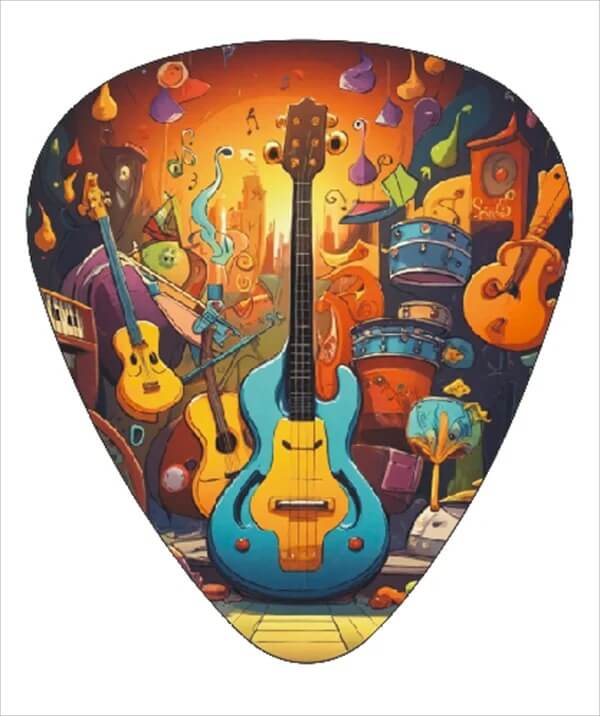 Púas de Guitarra Edición Artística - Paquete de 12 - diseño 11