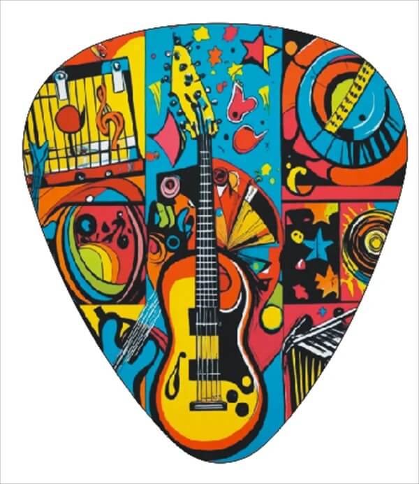 Púas de Guitarra Edición Artística - Paquete de 12 - diseño 12