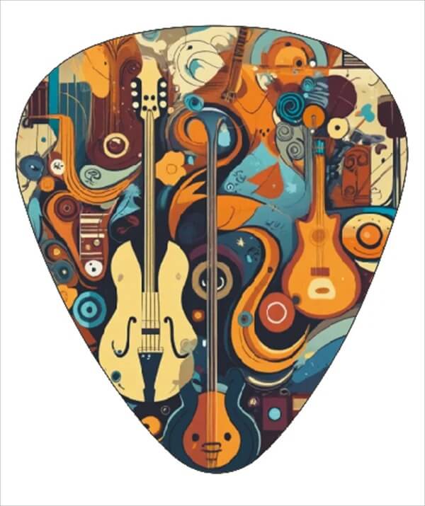 Púas de Guitarra Edición Artística - Paquete de 12 - diseño 3