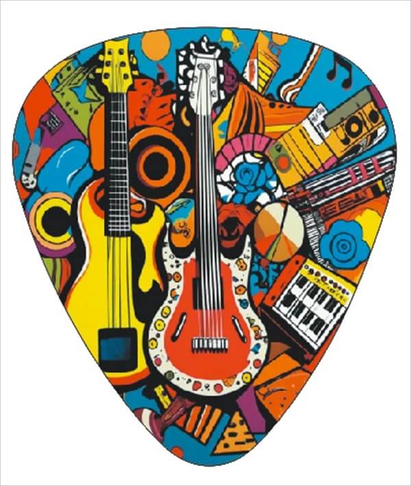 Púas de Guitarra Edición Artística - Paquete de 12 - diseño 4