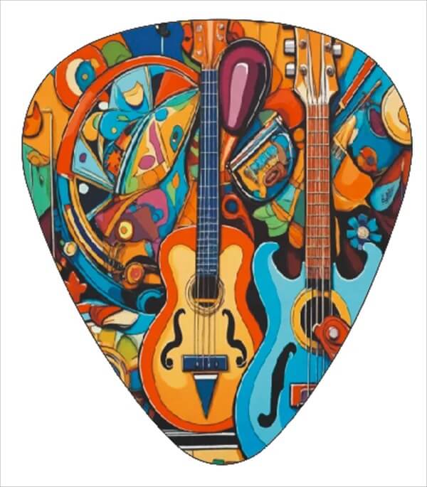 Mediadores de Guitarra Edición Artística - Paquete de 12 - diseño 7