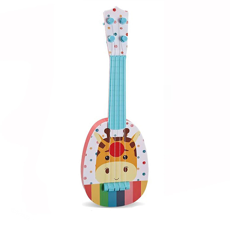 Vista general de la guitarra para niños 'Jirafa Alegre Multicolor' para los más pequeños.