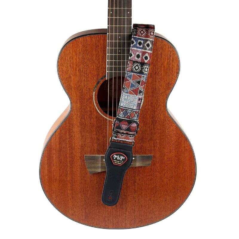 Magnífica Correa de Guitarra Vintage con Diseño Tribal de Patchwork