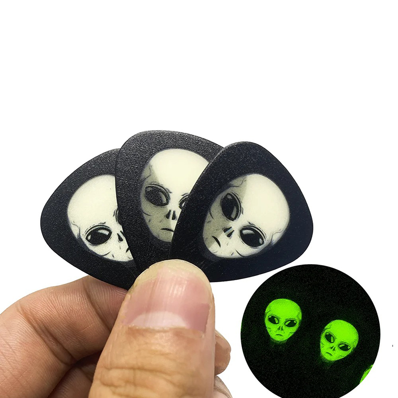 5 púas de guitarra con cabeza de extraterrestre - Paquete de 5 piezas
