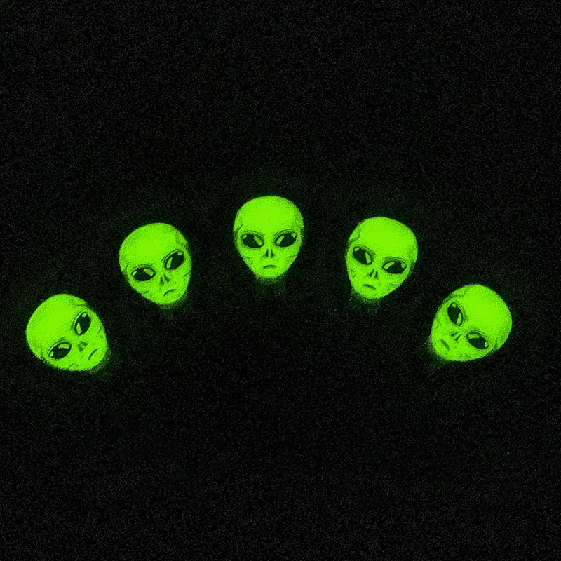 5 púas de guitarra con cabeza de alienígena, paquete de 5 piezas