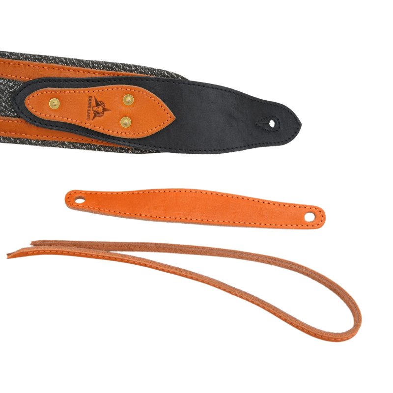 Enganches de la Correa de Bajo Deluxe en Cuero Genuino Acolchado