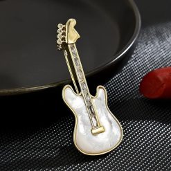 Broche de Guitarra Eléctrica de Nácar Blanco