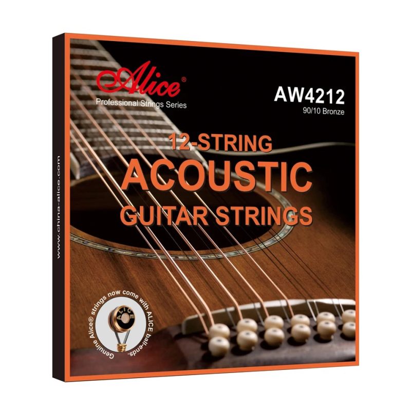 Cuerdas de Guitarra Acústica de 12 Cuerdas - Sonido Brillante, Completo, Tono Colorido y Sensación Cómoda