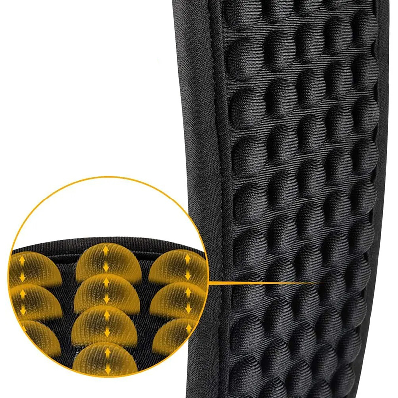 detalles técnicos de la correa ergonómica para bajo con almohadillas 3D