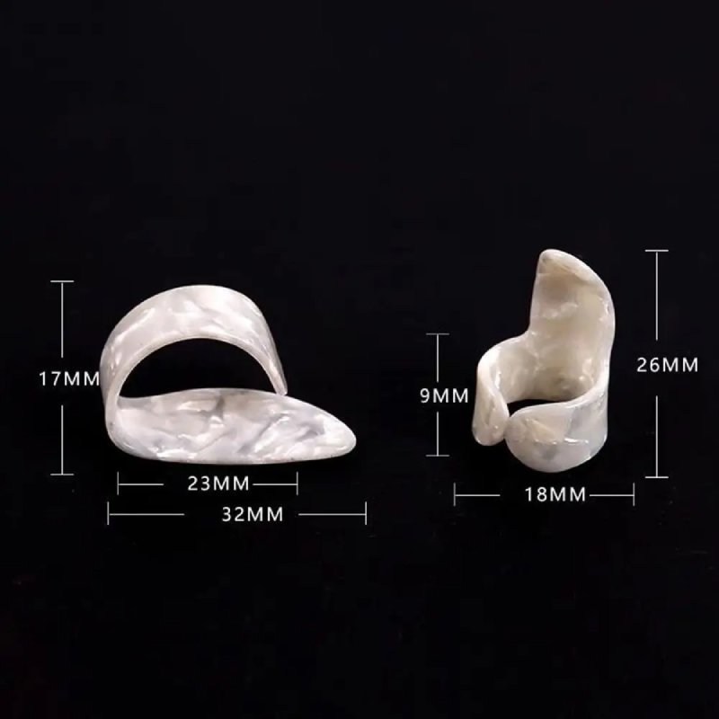 Dimensiones del conjunto de 3 púas de metal con 1 púa para el pulgar