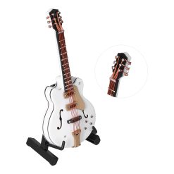 Guitarra Miniatura Eléctrica Blanca tipo Gibson